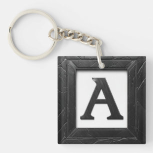 🖤 Svart Marmor Bokstav A Initial Design 🖤