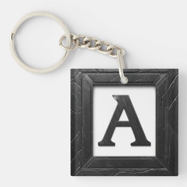 🖤 Svart Marmor Bokstav A Initial Design 🖤 (Framsidan)
