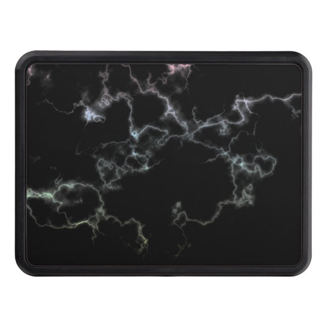 Svart, marmor, färgstark eldesign dragkroksskydd (Framsidan)