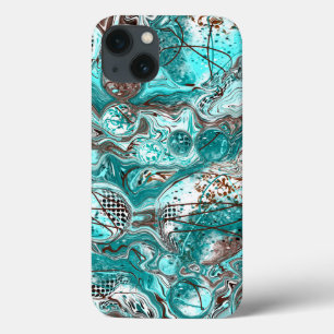 Svart marmor, fluid Art