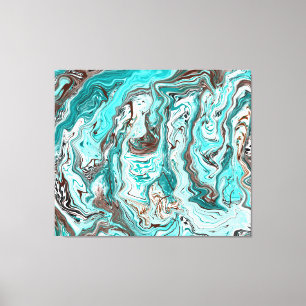 Svart marmor, fluid Art Canvastryck