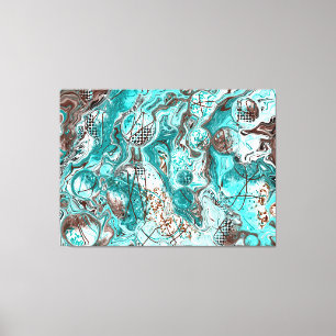 Svart marmor, fluid Art Canvastryck