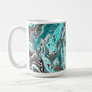 Svart marmor, fluid Art Kaffemugg