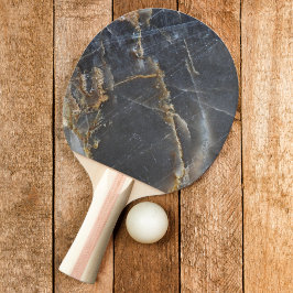 Svart marmor & guldbelagd sten pingisracket