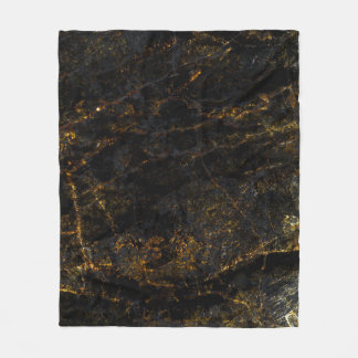 Svart marmor, guldven, struktur. fleecefilt