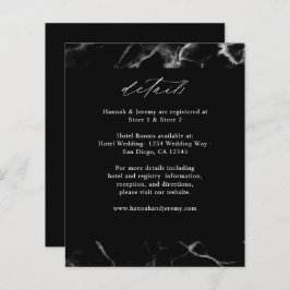 Svart marmor med detaljer