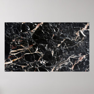 Svart marmor, naturlig abstrakt, sten poster