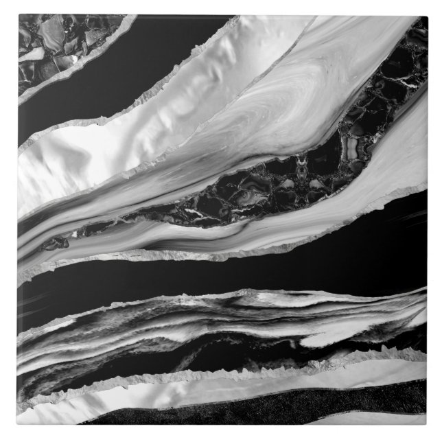 Svart marmor och Mor i Pearl Kakelplatta (Framsidan)