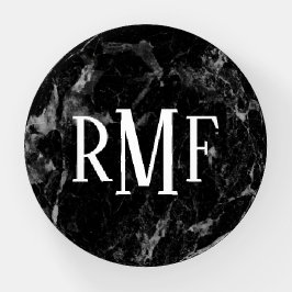 Svart marmor-utskrift med 3 Brev-modern