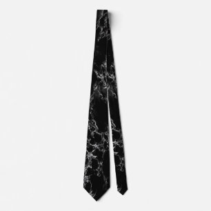 Svart marmorn halsduk slips