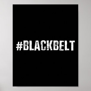 Svart martialkonst Bälte - Karate Taekwondo 1 Poster