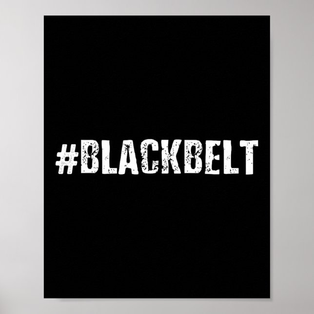 Svart martialkonst Bälte - Karate Taekwondo 1 Poster (Framsidan)