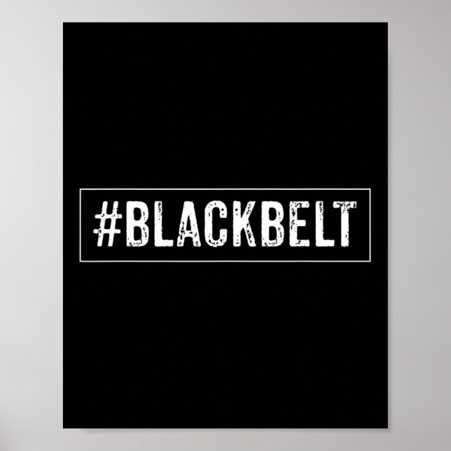 Svart martialkonst Bälte - Karate Taekwondo Poster (Framsidan)
