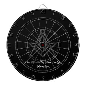 Svart Masonic Master Mason Frimurare Kompass Darttavla