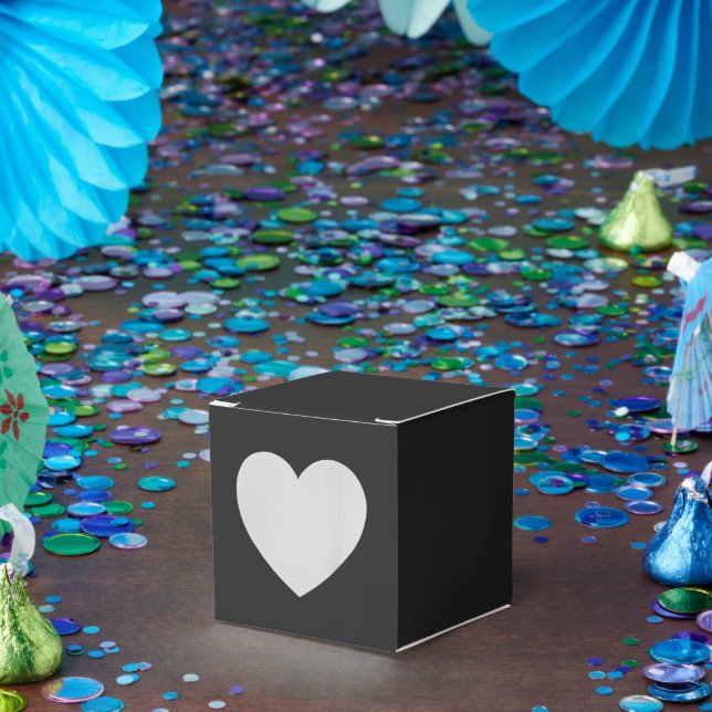 Svart matt hjärta presentlåda perfekt för bröllop (Part)