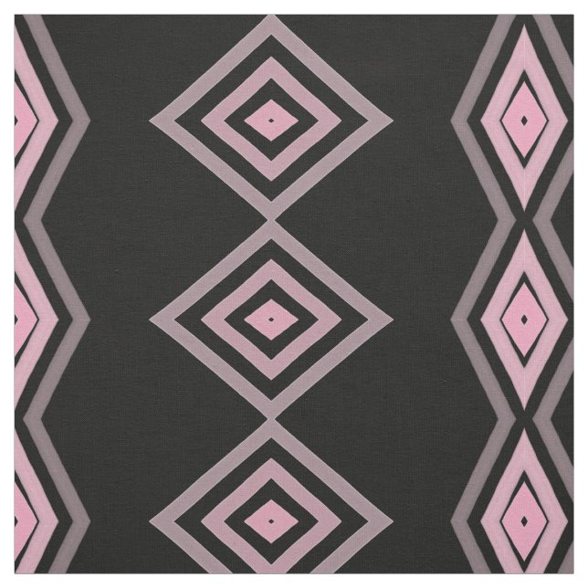 Svart Mauve och Rosa Mönstrat Tyg (Provkarta)