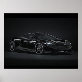 Svart mclaren-affisch poster