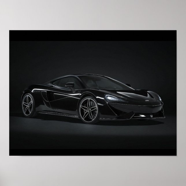 Svart mclaren-affisch poster (Framsidan)