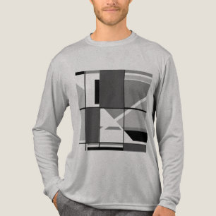 Svart MCM-Abstrakt för grått-kol, geometrisk T Shirt