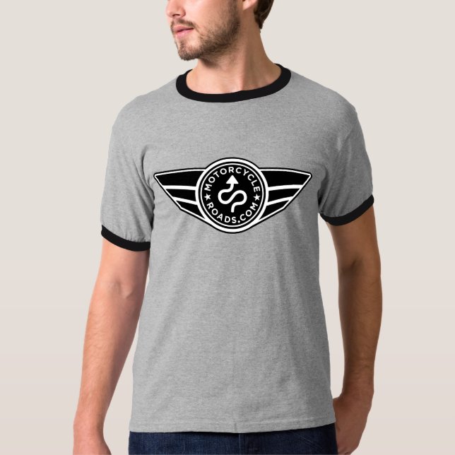 Svart MCR logotyp för svart- & grå T-shirt (Framsida)