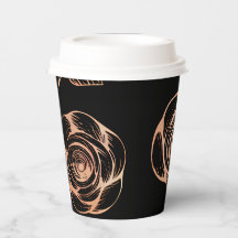 Svart med Bronze Ro Mönster