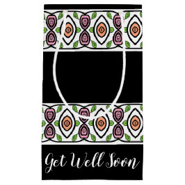 Svart med färgglatt mönster