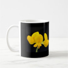 Svart med Golden Gult Lotus Mugg