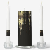 Svart med Guld Disk Strands Metallic Gnistra