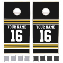 Svart med Guld White Rand Team Jersey