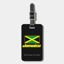 Svart med Jamaica Flagga Bagagebricka
