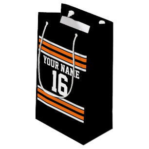 Svart med Orange White Rand Team Jersey