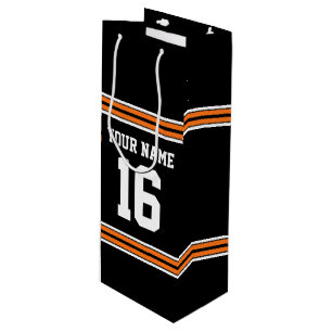 Svart med Orange White Rand Team Jersey