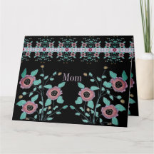 Svart med Pinks och turkos