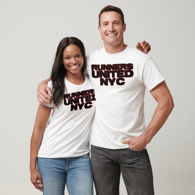Svart med röd kontur tee shirt (Unisex)