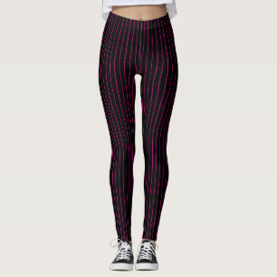 Svart med Rosa Streck Leggings