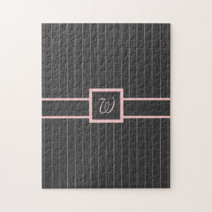 Svart med Rosa Streck Puzzle Pussel