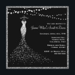 Svart med silverglitter söta 16 inbjudningar<br><div class="desc">En perfekt inbjudan för en formell 16th födelsedagsfest. Svarten med silverglittergränsen och korkor "tänder" på bästa. Försilvra glitterkappan på den vänster och vittextredot som ska skräddarsy. Matcha servetter.</div>