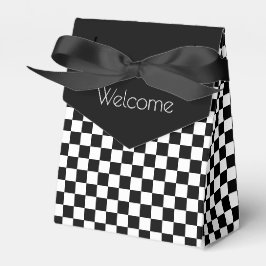 Svart med vit kontroll presentaskar