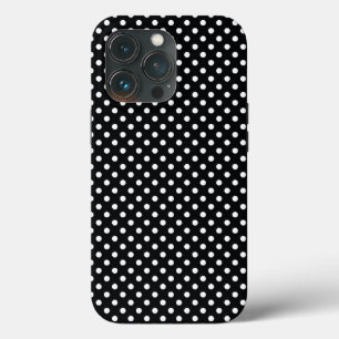 Svart med vitt polka dots