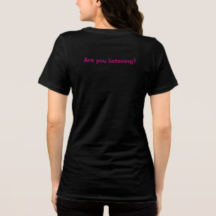 Svart med vitt under utskrift T-Shirt