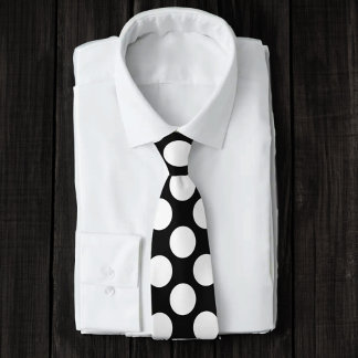 Svart med White Polka dots Retro Slips