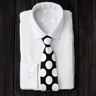 Svart med White Polka dots Retro Slips