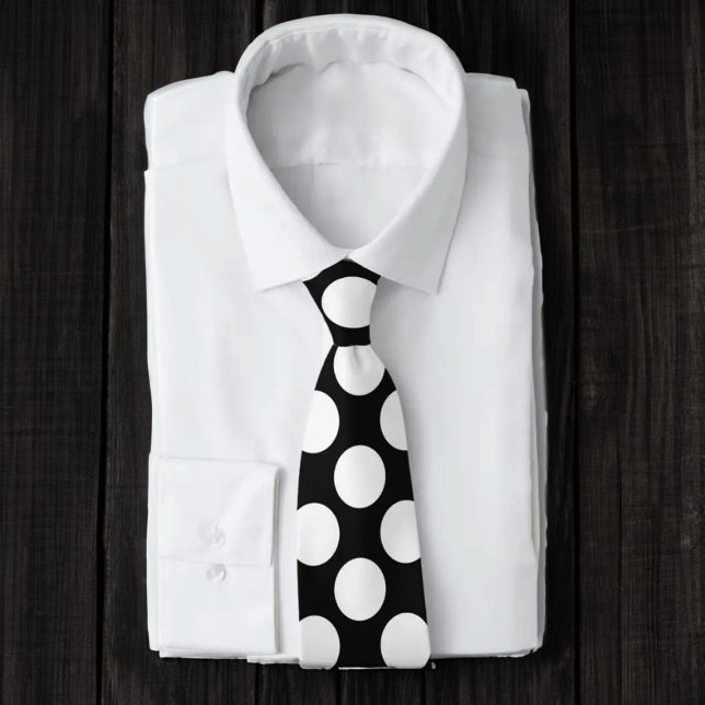 Svart med White Polka dots Retro Slips (Skapare uppladdad)