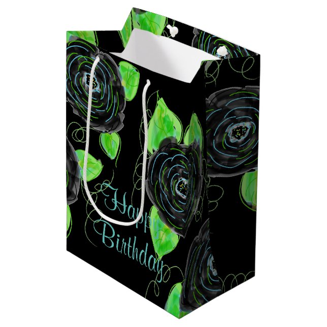 Svart, medelstora, flödande gipsfack (Framsidan Vinklad)