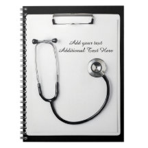 Svart medicinskt stetoskop-logotyp-klippbord