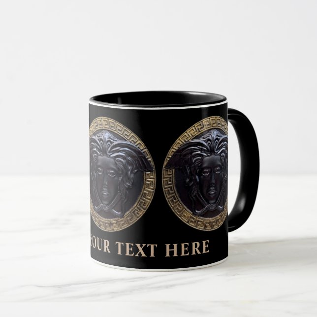 Svart Medusa High-End Designerns Personliga Mugg (Framsida höger)