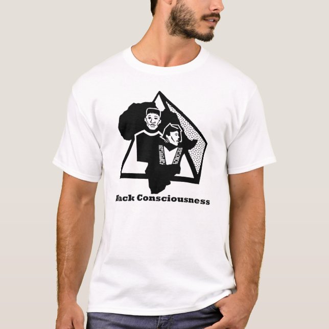 svart medvetenhet t-shirt (Framsida)