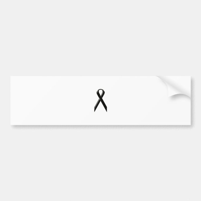 Svart medvetenhetband bildekal (Framsidan)