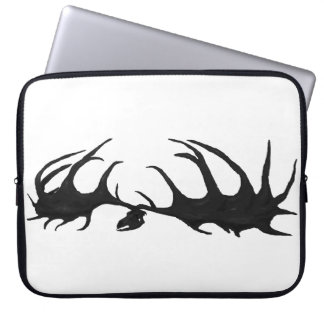 Svart Megaloceros skalleelektronik hänger lös Laptop Sleeve
