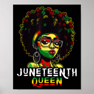 Svart Melanin Queen Natural Afro Hair W Poster